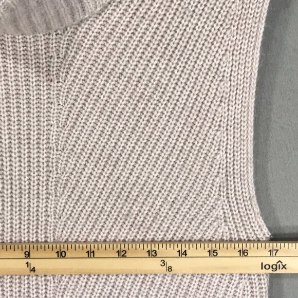 Express Sweater Vest Women's XS Pink Chunky Knit Cowl Turtleneck Sleeveless Soft - Picture 7 of 8